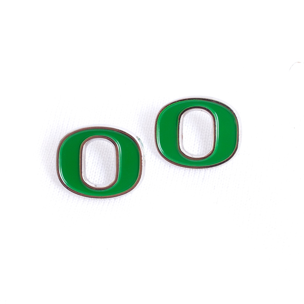 Classic Oregon O, Neil, Green, Earrings, Metal, Accessories, Women, Post, 833790